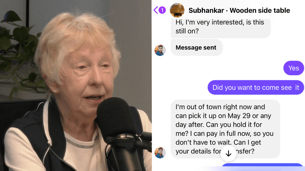 Elderly Woman Tries to Sell $30 Table On Facebook - Realizes Something Is Very Wrong