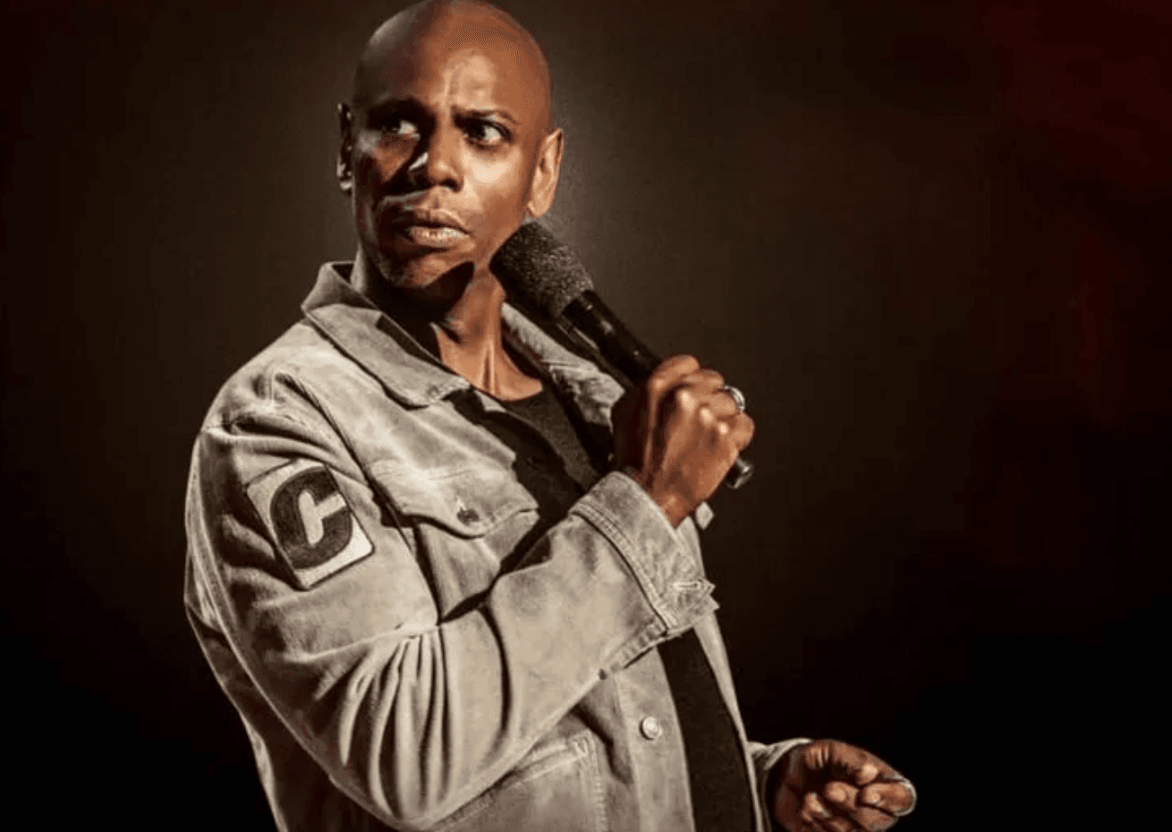dave chappelle during a comedy routine