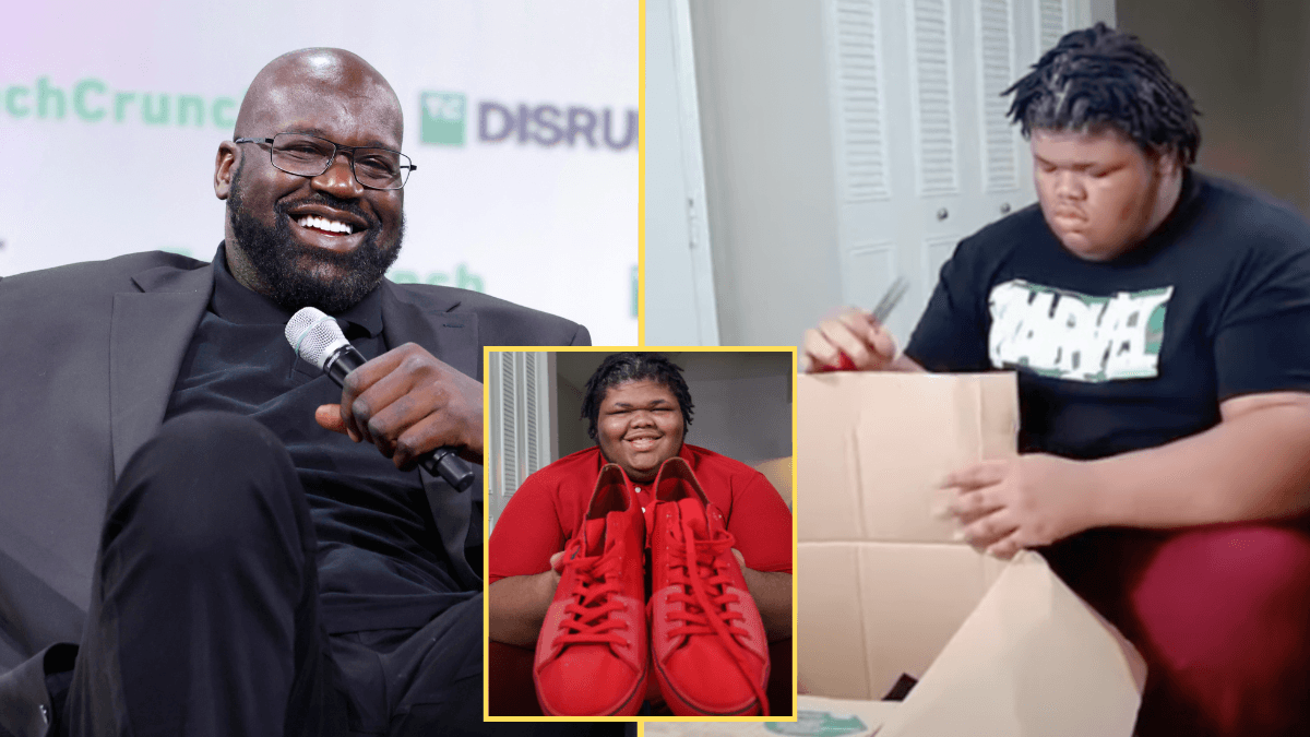 Teen Can't Find Shoes to Fit His Large Size 23 Feet - Then Shaq Shows Up