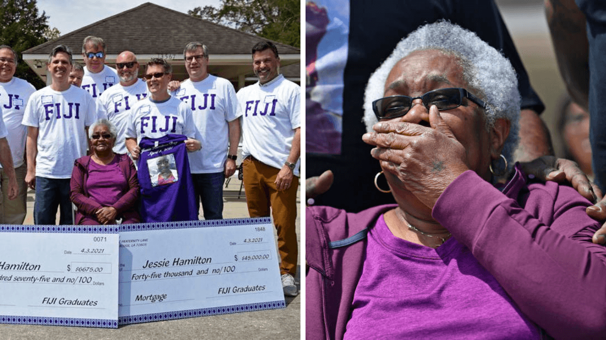 Beloved Cook Sobs When Given Mortgage By Frat Brothers She Used To Take Care Of