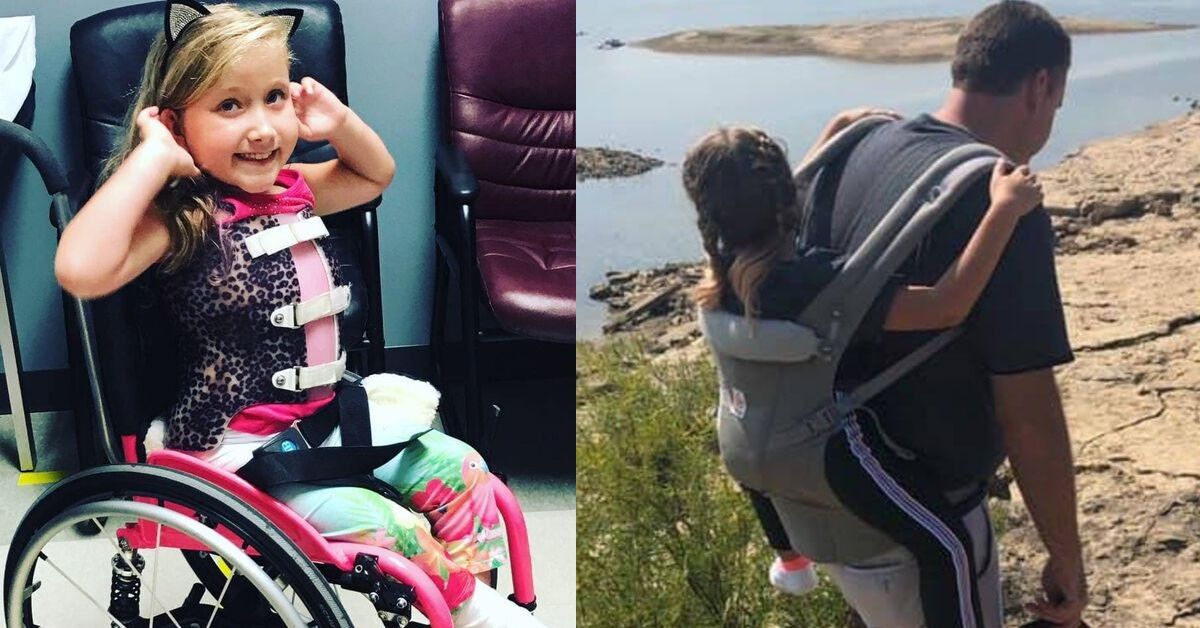 This Little Girl Couldn't Walk, So Her Teacher Carried Her on His Back