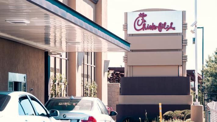 Chick-fil-A restaurant drive through