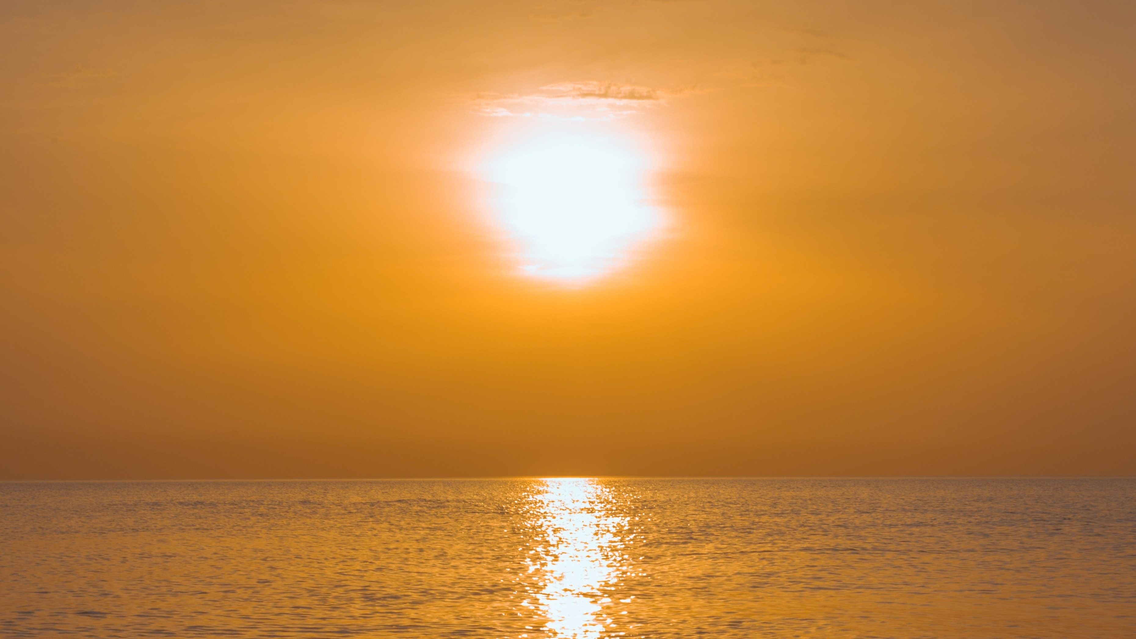 sun reflecting on the water