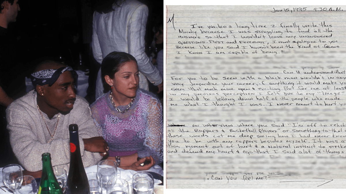 Tupac’s Letter To Madonna Reveals The Sad Truth About Their Romance