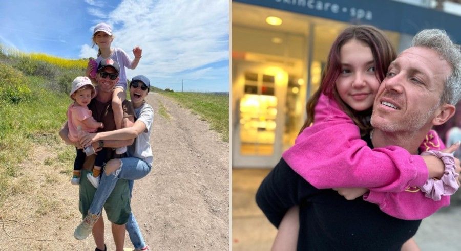 Gal Gadot and husband Jaron Varsano posing with their children.