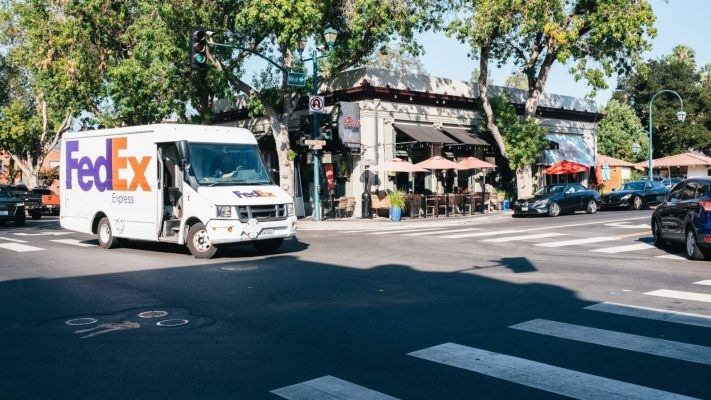 FedEx delivery truck