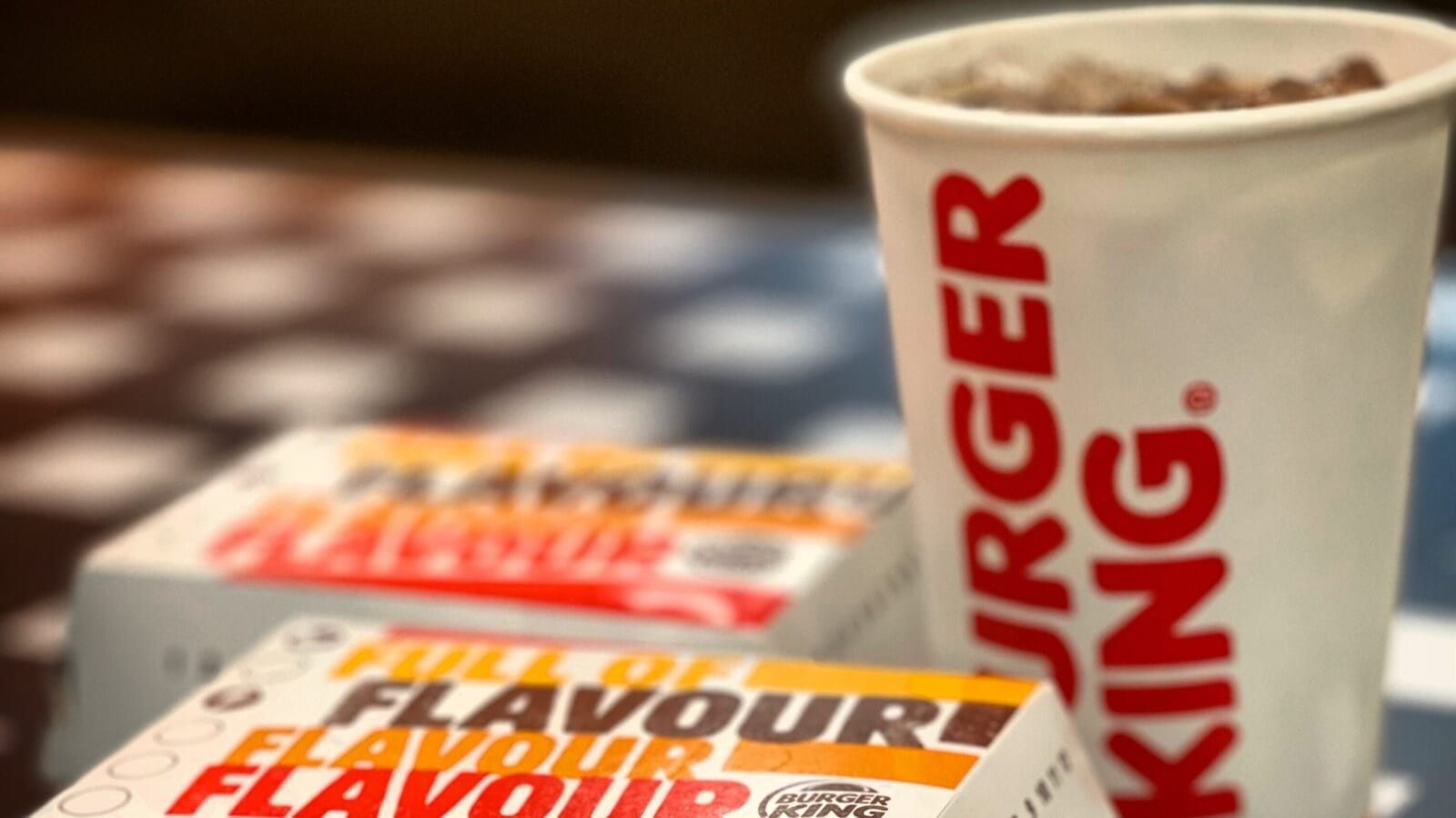 burger king takeaway on table