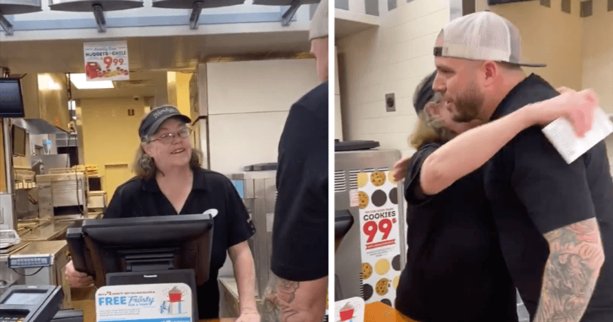Man goes out of his way to give hitchhiker a ride %e2%80%93 then he shows up at her work