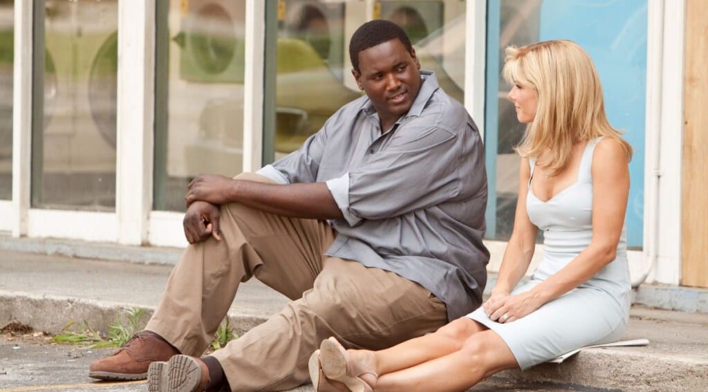 Sandra Bullock and Quinton Aaron in The Blind Side