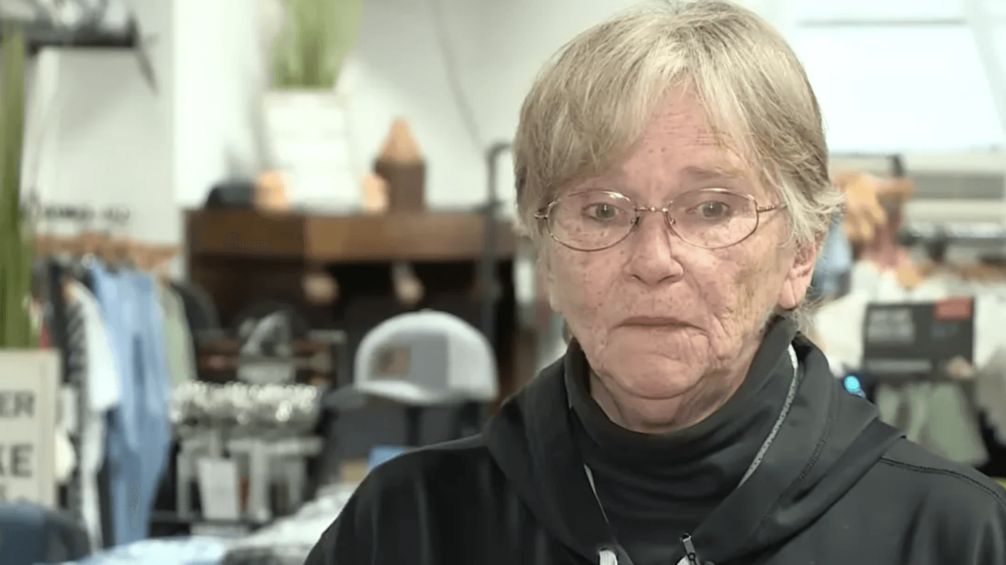 elderly woman wearing black clothes