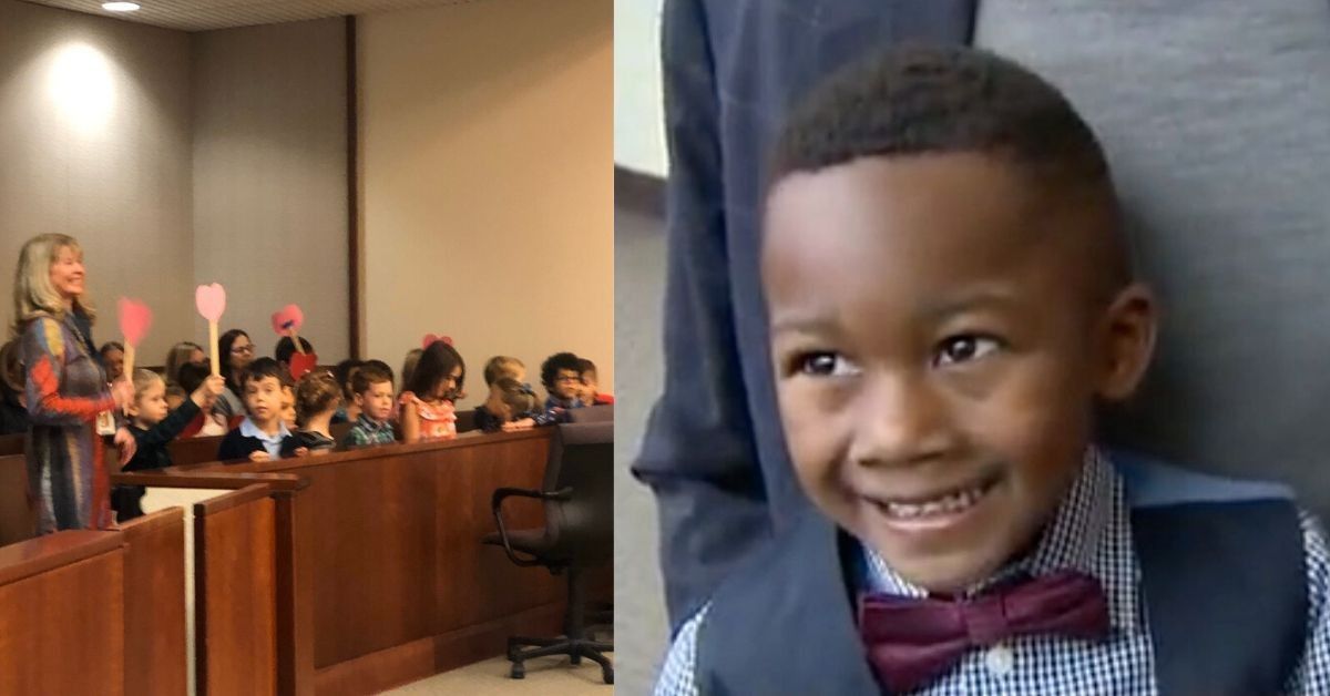 This Little Boy's Kindergarten Class Planned a Surprise For His Adoption Day