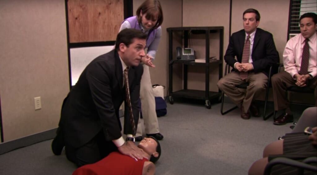 Dad saves daughters life cpr the office 1024x567