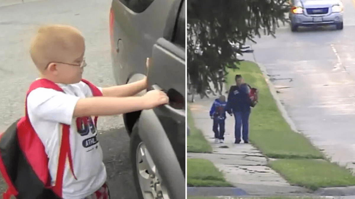 Exhausted Boy Ineligible To Take The Bus Walks 4 Miles To School Daily - One Day, A Stranger Makes An Offer
