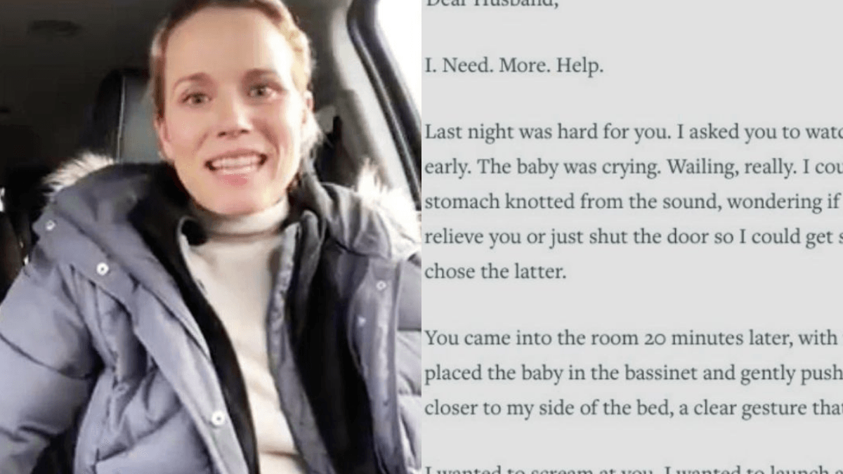 Exhausted Mom Writes Letter To Beg Husband For Help, Thousands Rally To Support Her