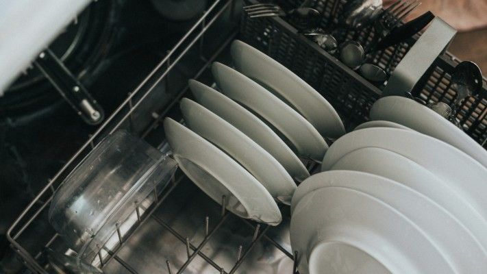 plates in the dishwasher