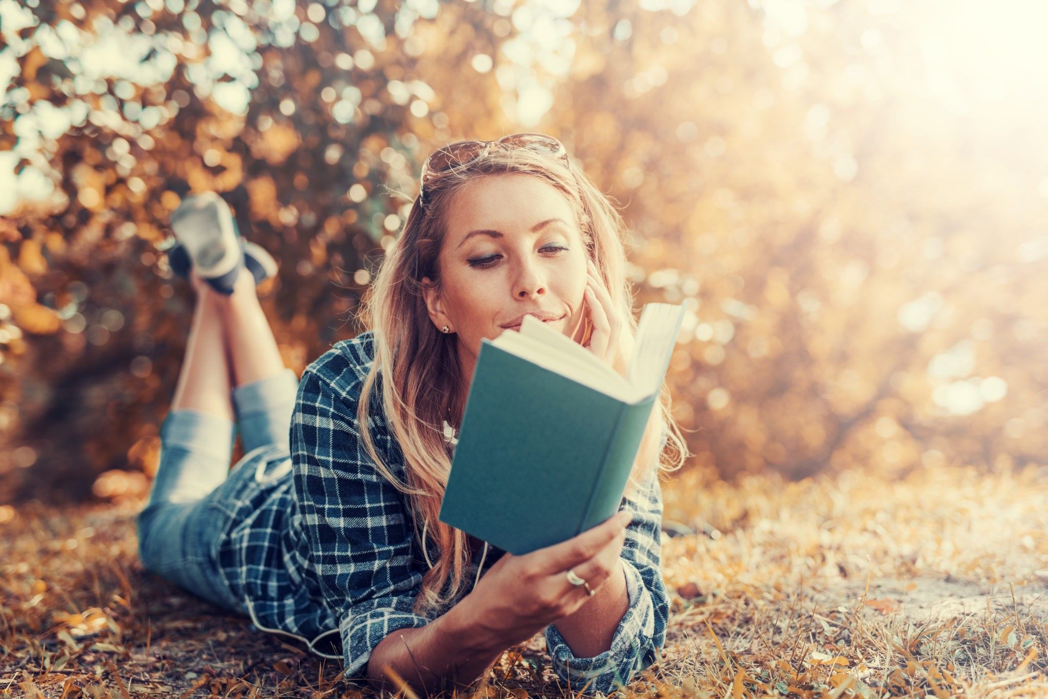 get offline and read a book in the park