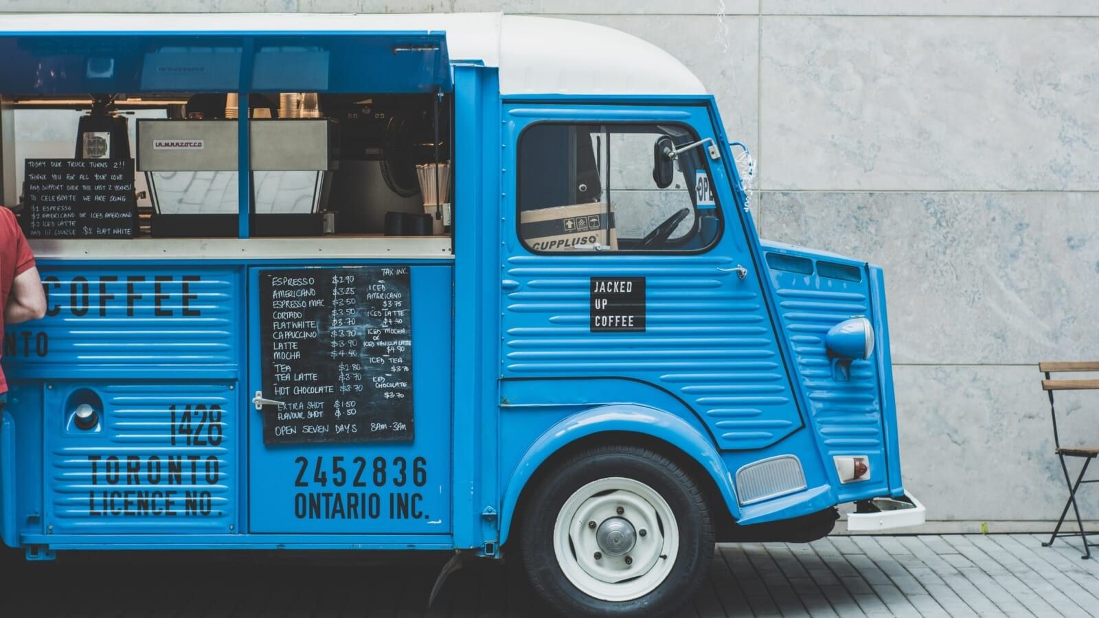 blue food truck