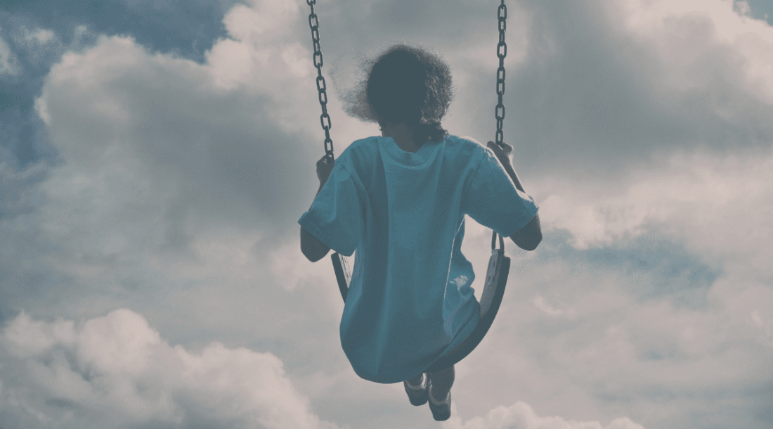 child on swing
