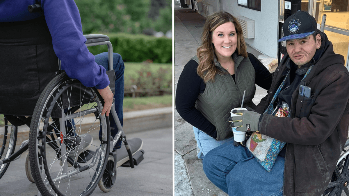 Couple Notices Homeless Man in Wheelchair Struggling to Get Up a Hill - They Didnt Know Their Next Move Would Change His Life