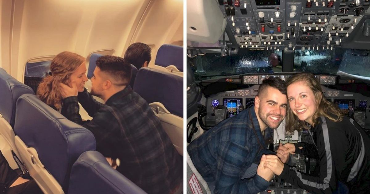 Boyfriend Shocks Woman On Flight With A Surprise Proposal
