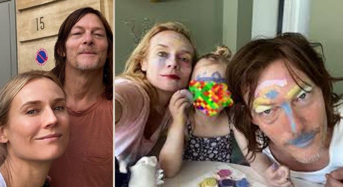 Diane Kruger and Norman Reedus with daughter Nova on Instagram.