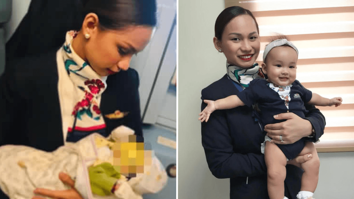 Flight Attendant Finds Passengers Hungry Baby Crying - Gives the Child Something Only She Could in That Moment