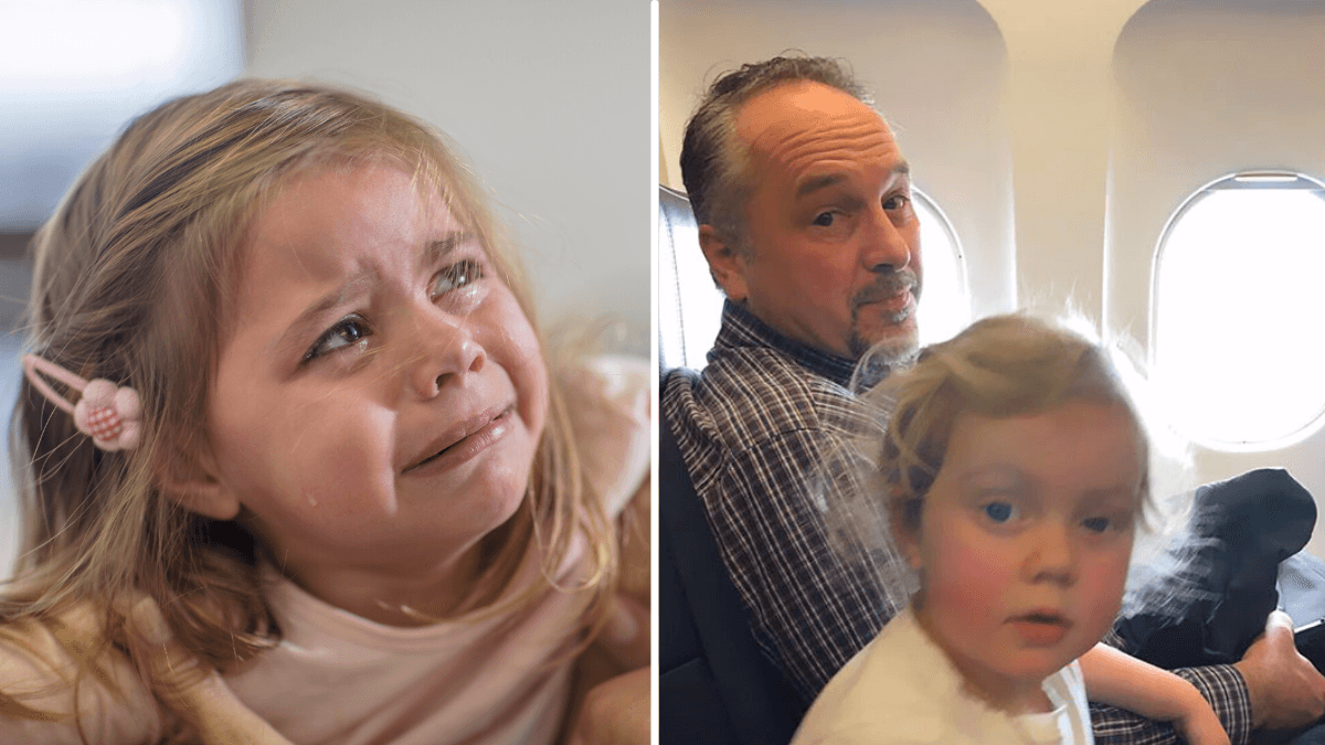 Stressed Mom Travels With 2 Screaming Kids On Long Flight - Fellow Passenger Has Unexpected Response