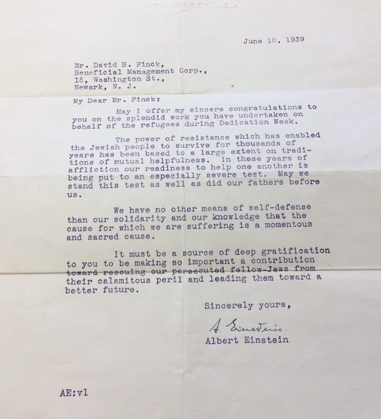 Einsteinletteraboutholocaust