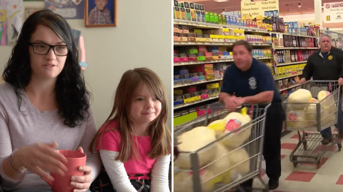 Single Mom Is Worried She Can’t Put a Thanksgiving Dinner on the Table for Her Family - Then, Firefighters Show Up With a Complete Meal