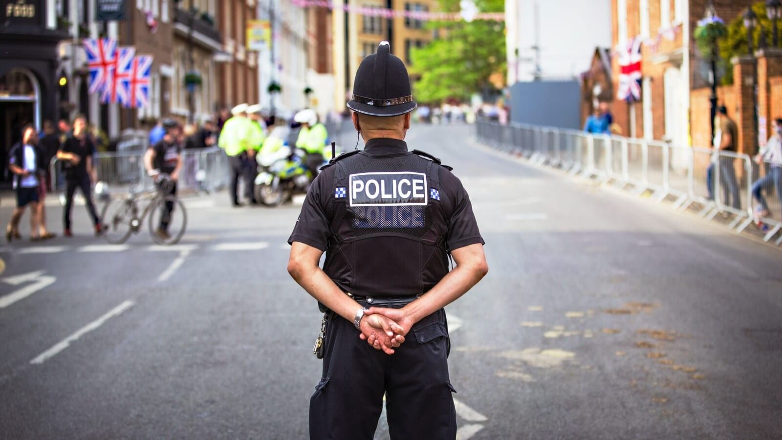 police officer standing on the street