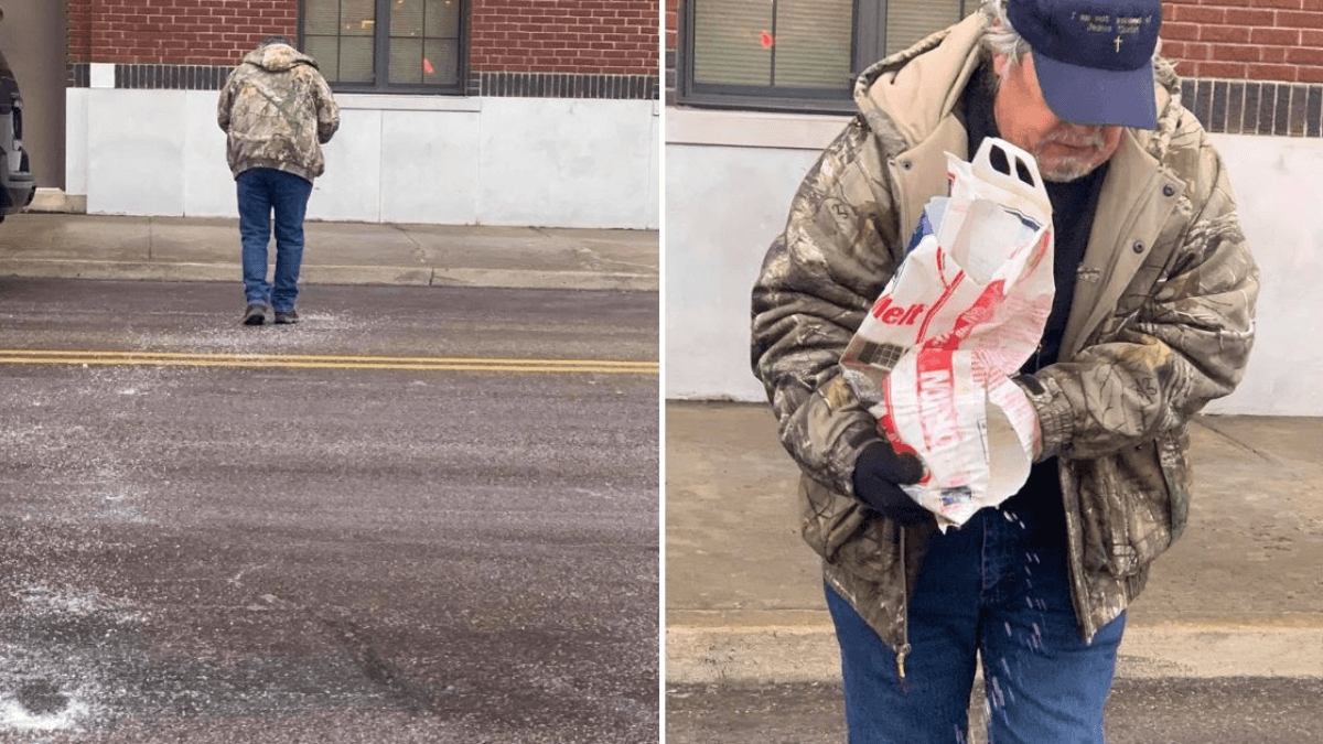 Dad Salts Road At His 38-Year-Old Daughter's Workplace So She Doesn't Fall