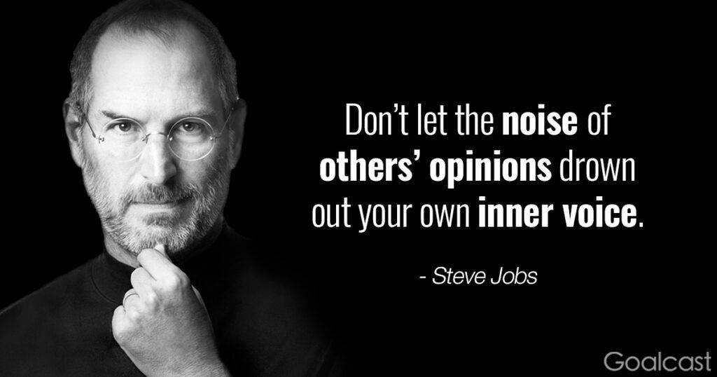 Steve Jobs quote on listening to your heart - Don