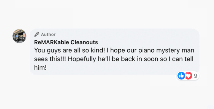 a comment on Facebook