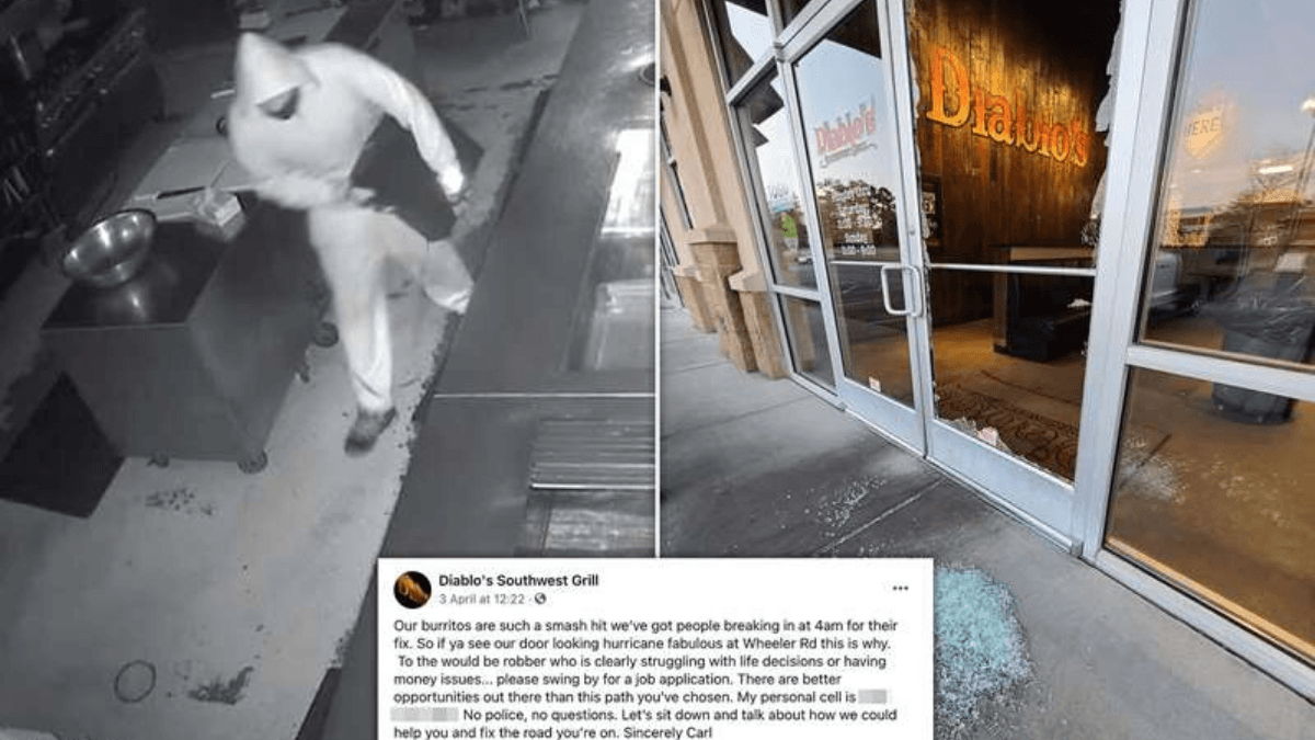 Restaurant Owner Catches Robber Red-Handed--Instead of Calling the Police, He Does This