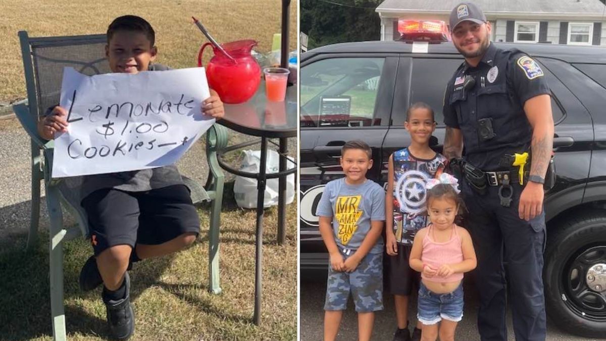 Police Officer Sees Young Boy Selling Lemonade to Afford Sneakers - He Steps in and Does Something Totally Unexpected