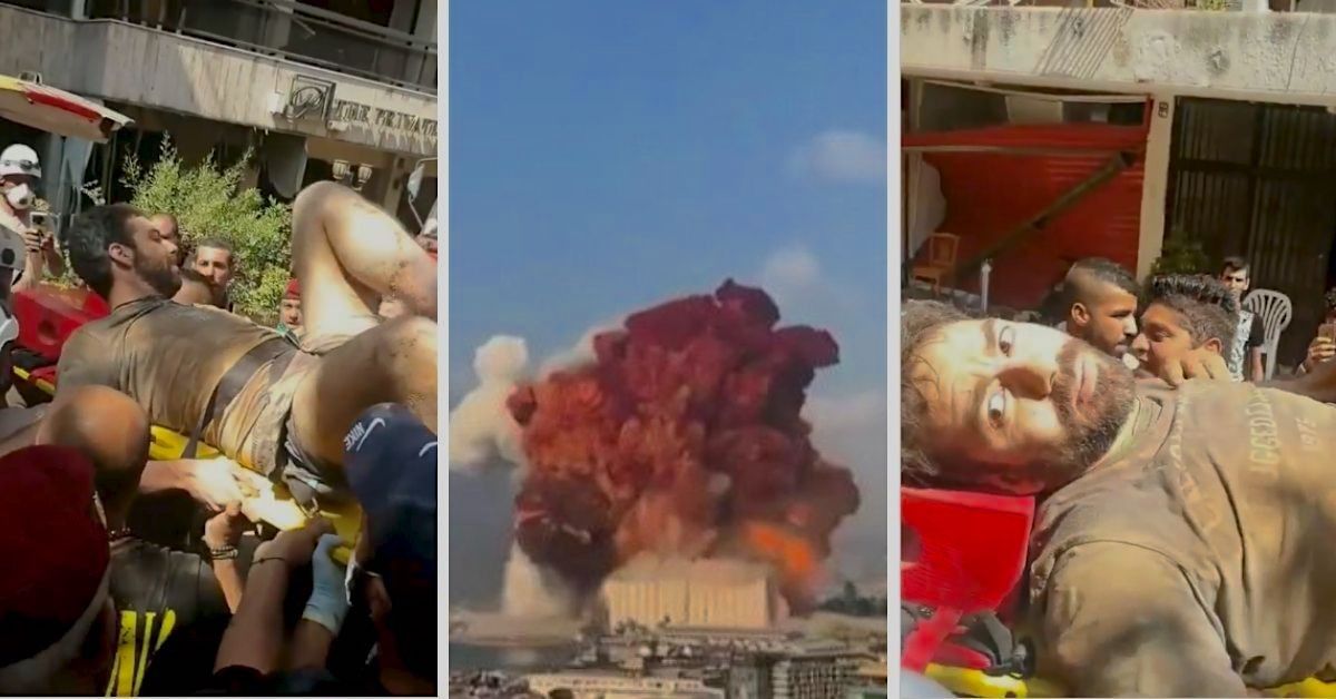 Beirut Man Rescued After Spending 15 Hours Under Destroyed Home