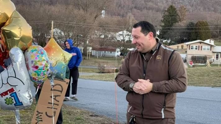surprise for UPS driver