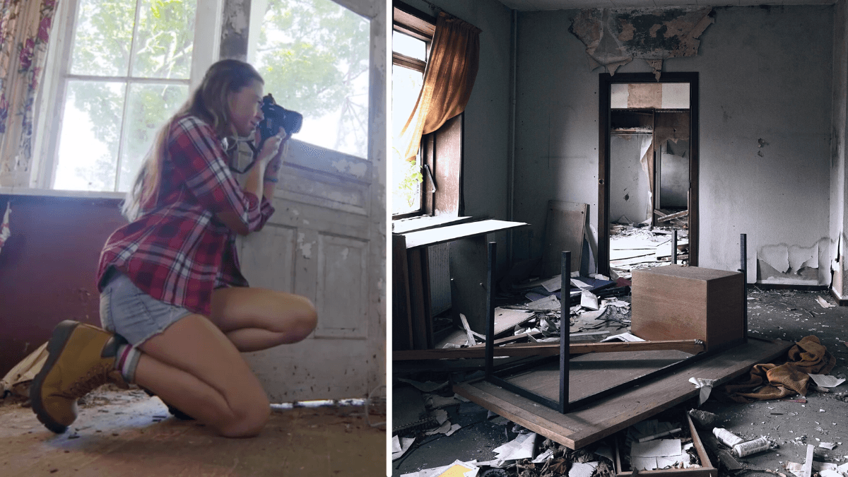 Woman Photographs Abandoned House - Then She Hears a Sound That Changes Everything
