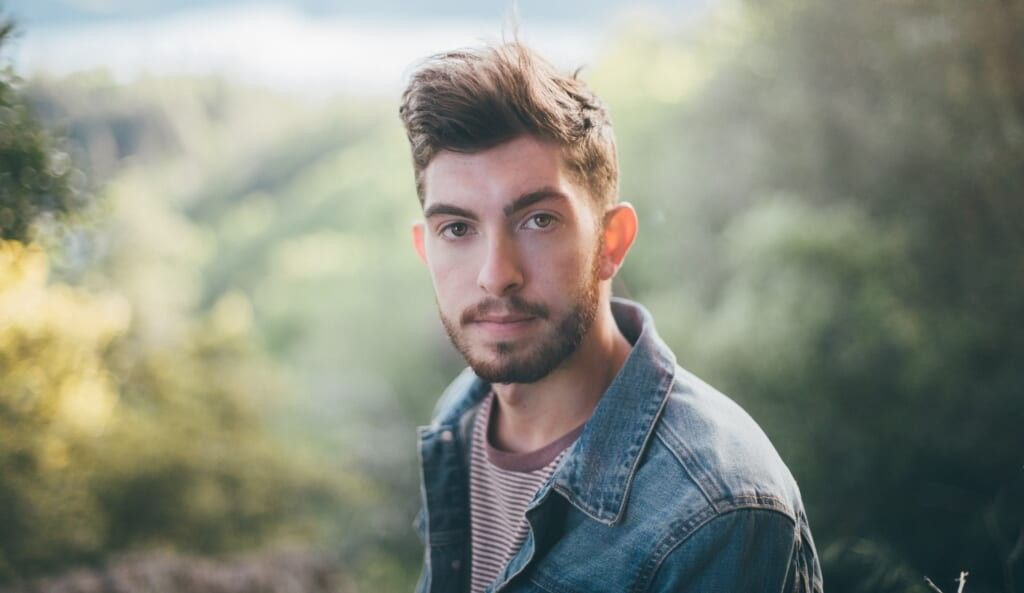 young man making eye contact