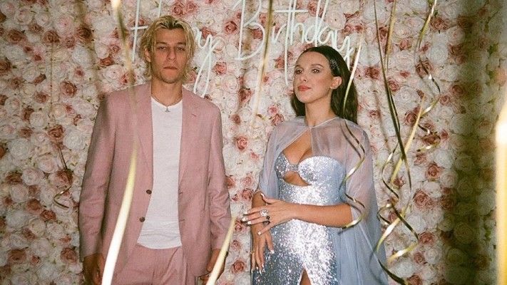 Millie Bobby Brown and boyfriend Jake Bongiovi celebrating her birthday.