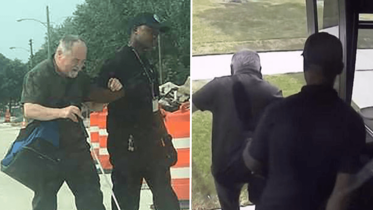 Bus Driver Has to Take an Alternate Route Because of Construction - What He Does for A Blind Passenger Is Recorded by a Witness