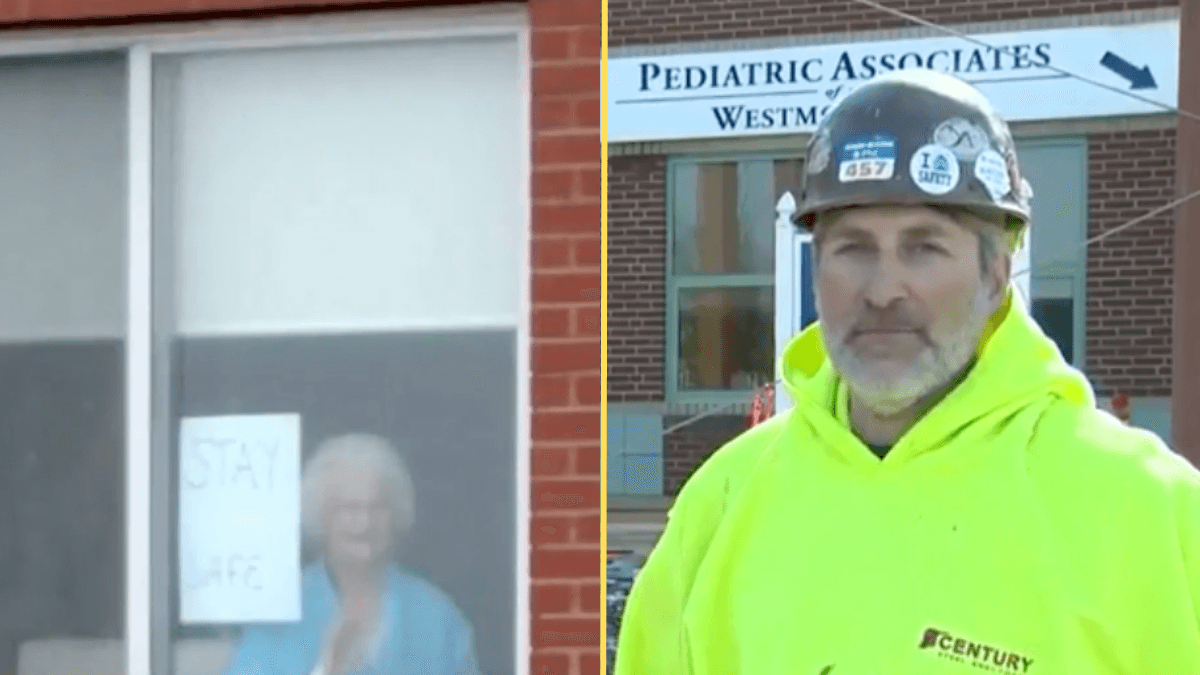 Construction Worker Waves at Elderly Woman Looking Through a Window - Later, She Writes Him a Note That Crushed Him