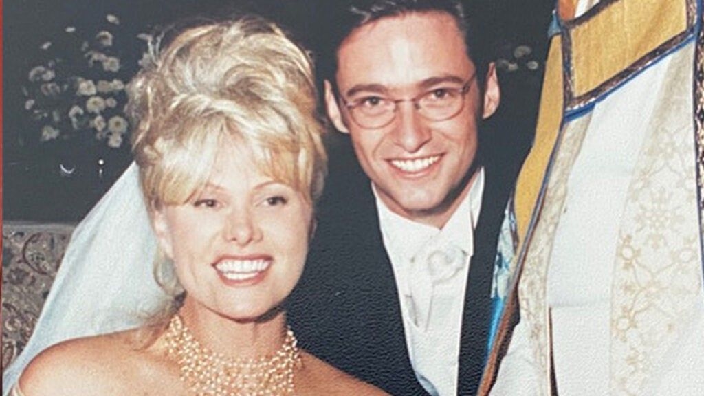 Hugh Jackman and Deborra-Lee Furness in wedding photo