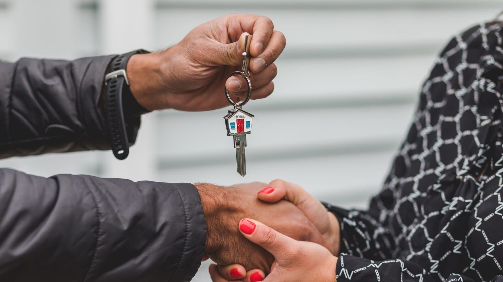 person holding a key