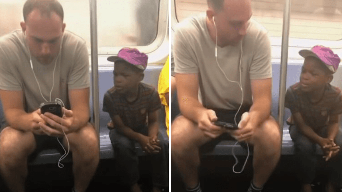 Little Boy Caught Staring at Stranger’s Phone on the Subway - What Happens Next Takes Onlookers by Surprise