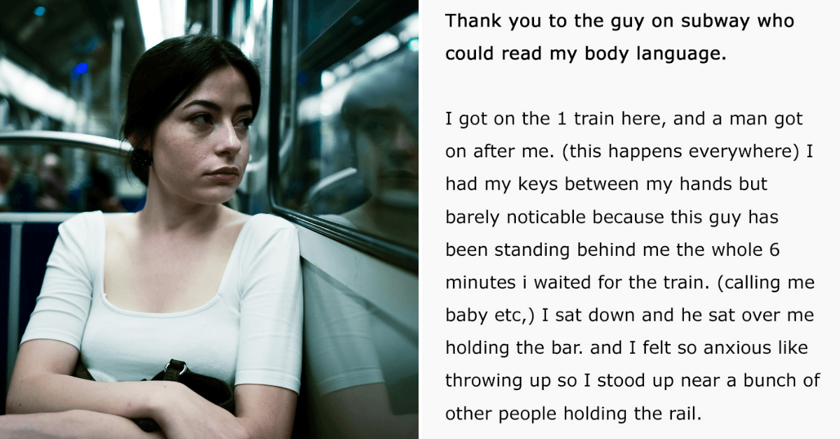 Quick-Thinking Man Acts Like Woman's Friend To Save Her From Creepy Stalker