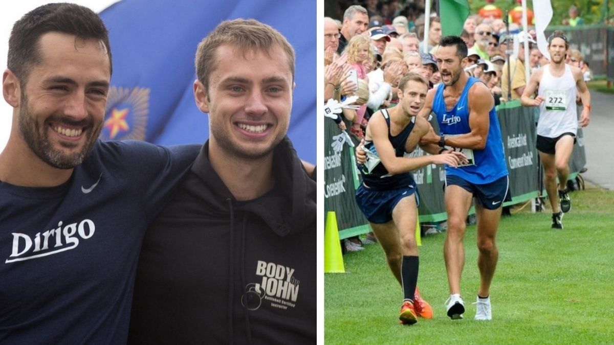 Runner Purposefully Sacrifices First-Place Win To Help Carry Rival To Finish Line