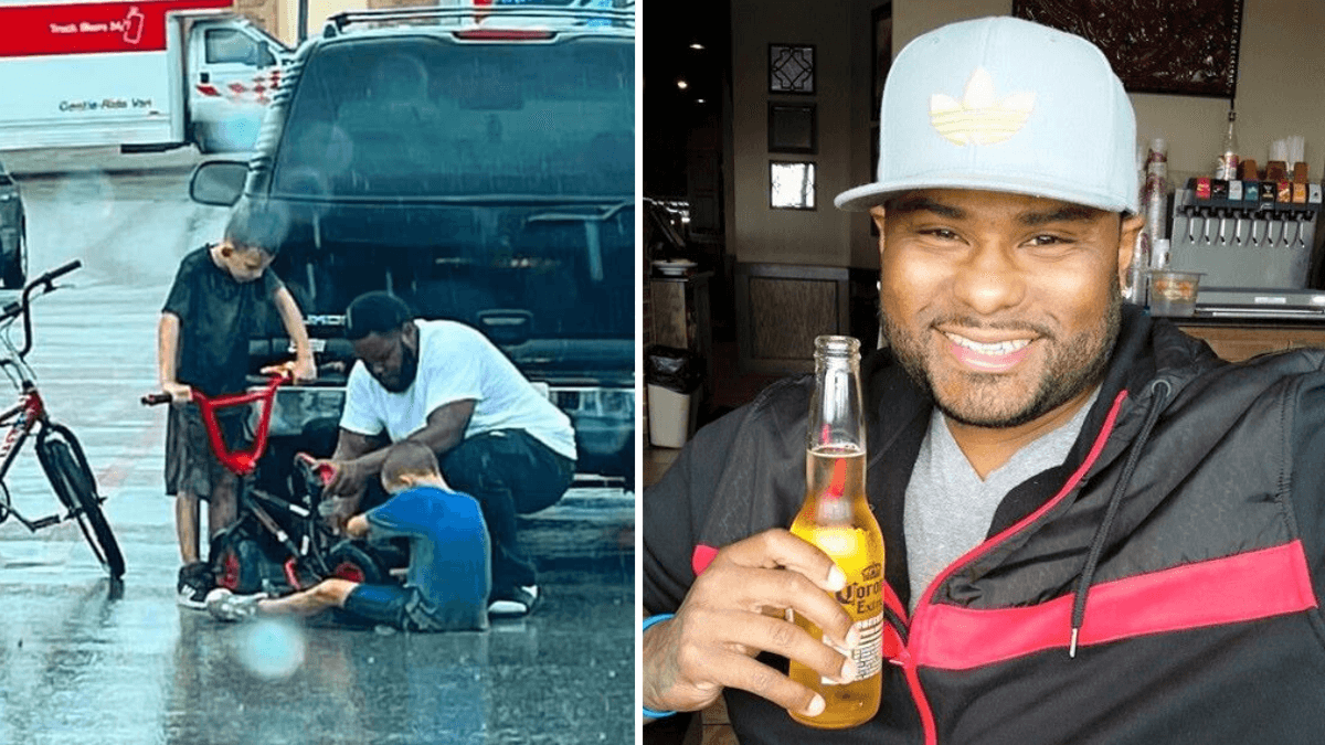 Stranger Goes Up to 2 Boys Sitting in the Pouring Rain - Man Watching Them Immediately Takes a Photo