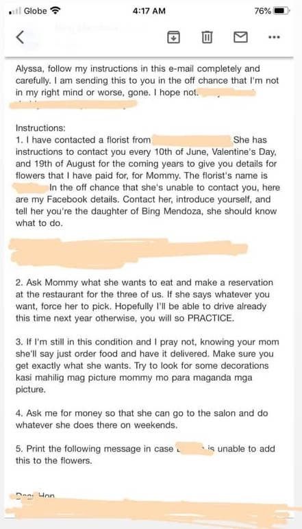 Father daughter email instructions