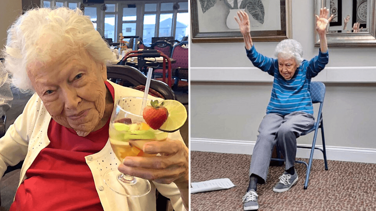 “Forever Young”: 102-Year-Old Woman Leads Exercise Classes at Her Senior Living Home 4 Days a Week